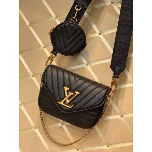 Louis Vuitton Handbag New Wave Pochette Black With Og Box 4