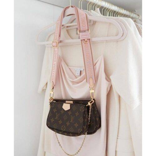 Louis Vuitton Handbag Pochette Pink Belt With Og Box
