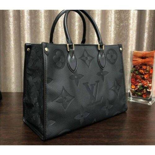 Louis Vuitton Handbag on the Go Gm Bag All Black With Dust Bag 54834 1