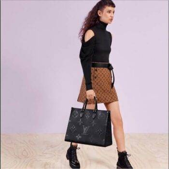 Louis Vuitton Handbag on the Go Gm Bag All Black With Dust Bag 54834 4