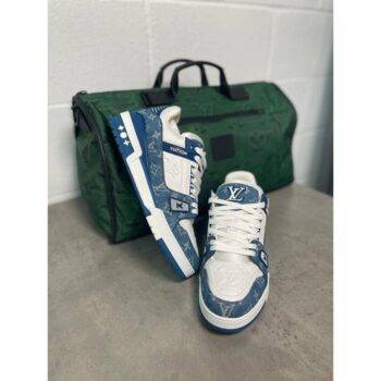 Louis Vuitton shoes Trainer Denim Blue 2