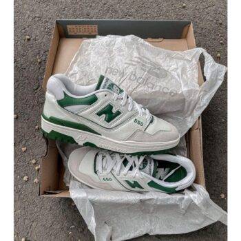 Mens New Balance Shoes 550 White Green 2