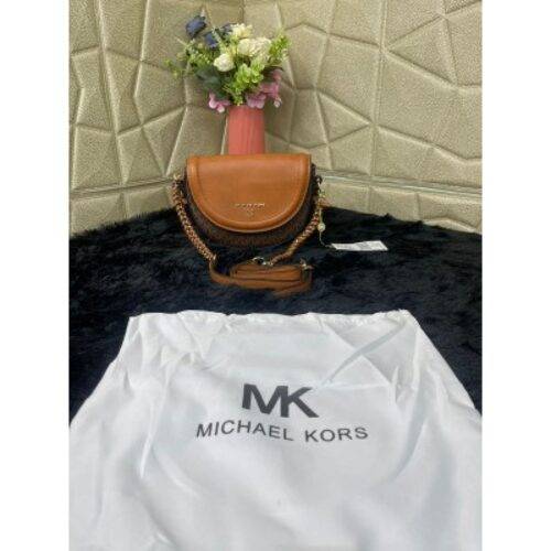 Michael Kors Bag Charm Saffiano With Sling and Dust Bag Full Brown S5 2