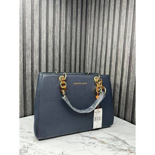 Michael Kors Handbag Cynthia Tote With Dust Bag and Sling Blue S5 2