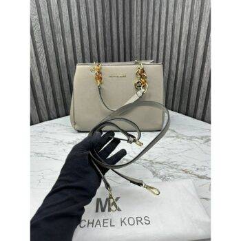 Michael Kors Handbag Cynthia Tote With Dust Bag and Sling Grey S5 2