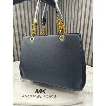 Michael Kors Handbag Cynthia Tote With Dust Bag and Sling Navy S5 4