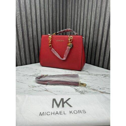 Michael Kors Handbag Cynthia Tote With Dust Bag and Sling (Red)