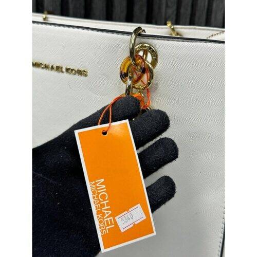 Michael Kors Handbag Cynthia Tote With Dust Bag and Sling White 1