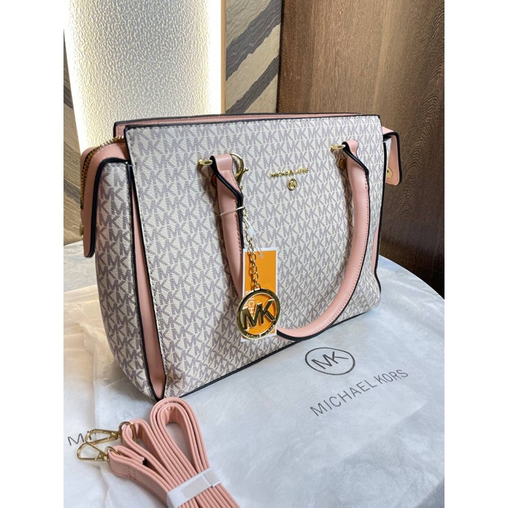 Michael Kors Lita Medium Two-Tone Logo Crossbody Bag, Powder Blush Multi:  Handbags: Amazon.com