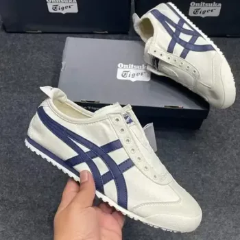Onitsuka Tiger Sneakers White and Navy Blue