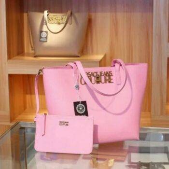 Versace Couture Bags Tote With Small Wallet Dust Bag (Pink)