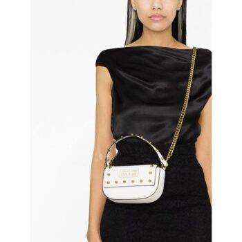 Versace Jeans Couture Bag Studded Strap and Chain Linked Shoulder Bag With Og Box 2