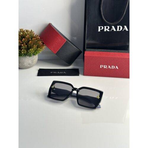 Women Prada Sunglasses WMNS 23021 Black Blue 1