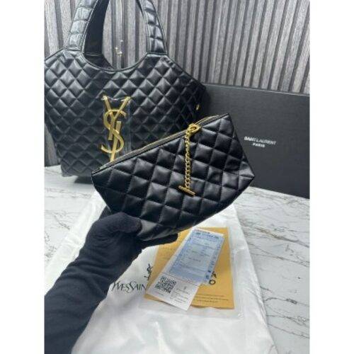YSL Bag Icare Maxi Shopping Bag in Quilted Leather With Original Box and Dust Bag 2