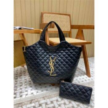 YSL Bag Icare Maxi Shopping Bag in Quilted Leather With Original Box and Dust Bag 4