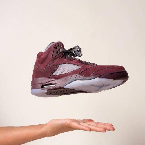 Men's Jordan Retro 5 burgundy Shoes