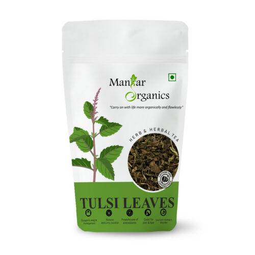 ManHar Organic - Tulsi Leaves | Queen of Herbs | Dried Tulsi Leaves, Dried Tulsi Buds | Holy Basil (Ocimum tenuiflorum) and Indian Basil