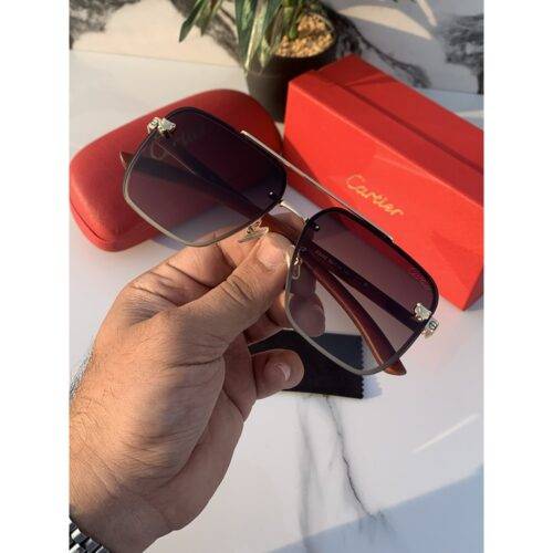Cartier 52 gold brown shaded 3