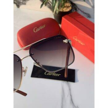 Cartier 52 gold brown shaded 4