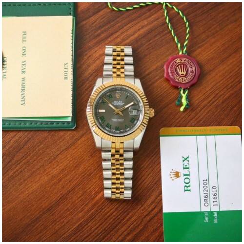 Role x Oyster perpetual Date just gold silver 1