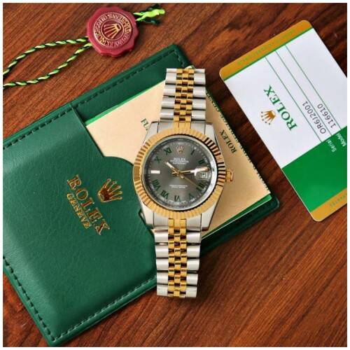 Role x Oyster perpetual Date just gold silver