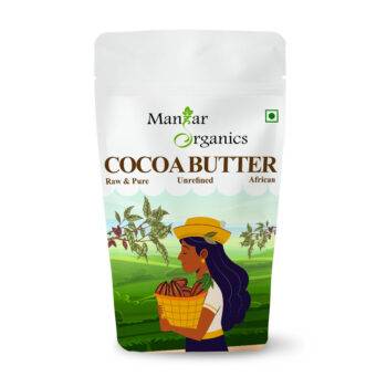ManHar Organics African Cocoa Butter- Organic, Raw & Unrefined For Body & Hair Lotion, Stretch Marks, Lip Balms, Face Moisturiser, DIY Creams & Chocolate Making