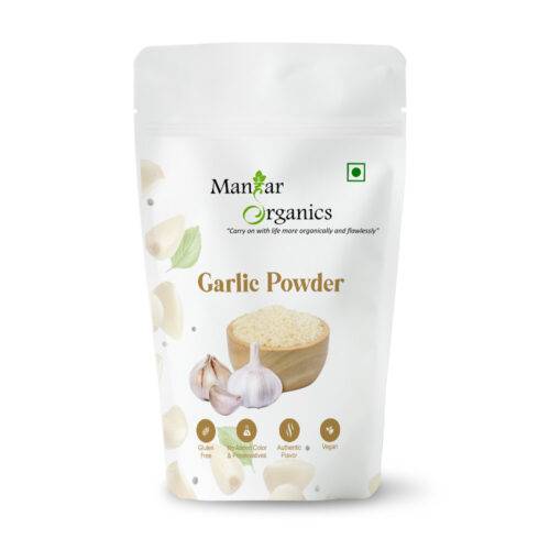 ManHar Organic Dehydrated Garlic Powder- Dry Lahsun Powder for Cooking, Baking & Seasoning