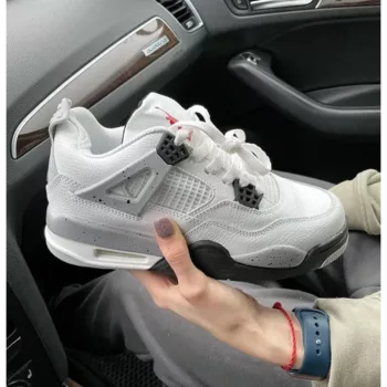 Jordan Retro 4 White Cement Women Shoes