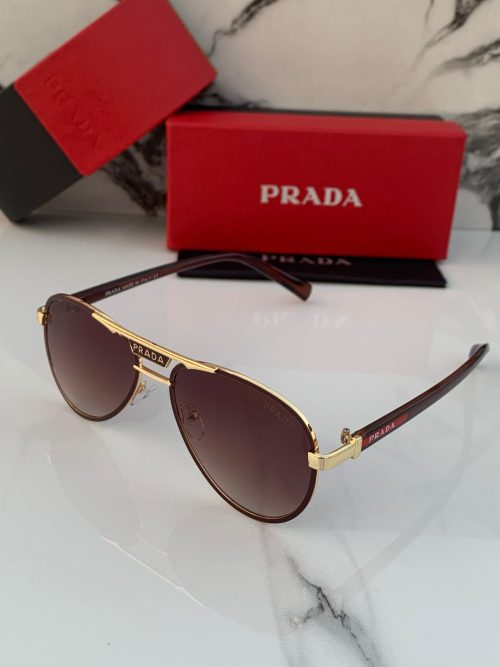 Prada Gold Brown Sunglasses 1199 2