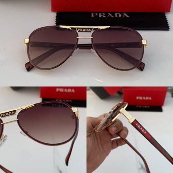 Prada Gold Brown Sunglasses 1199 3