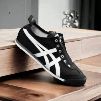 Premium Onitsuka Tiger Sneakers Mexico 66 slip on Black White 6 2999