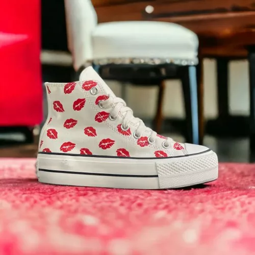 Converse Chuck Taylor Red Lip Heart Embroidery 3399 3
