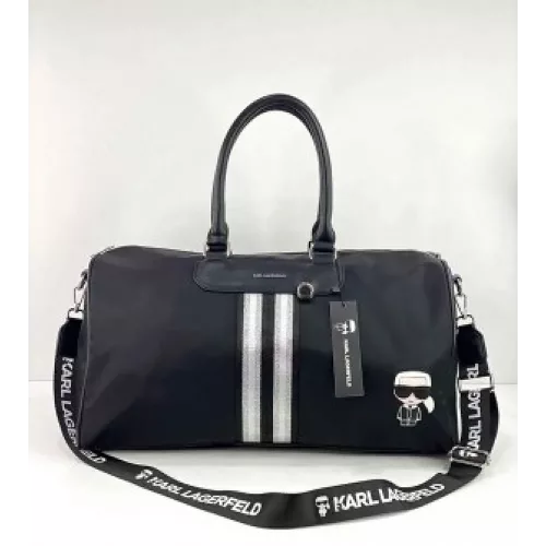 Karl Lagerfeld Premium Striped Duffle Messenger Bag3499 1