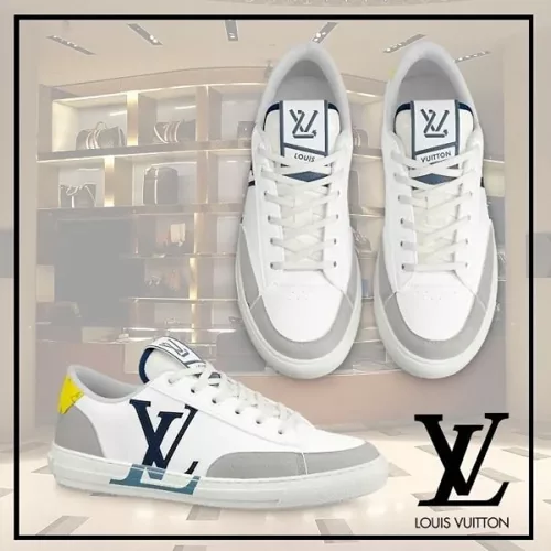 Loui s Vuitton Monogram Unisex Street Style Bi color Logo Sneakers Men Shoes 3900 1