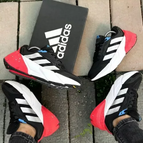 Mens Adidas Adistar Running Shoes Black White Red 3199 1