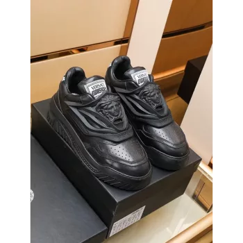 Versace Odissea Premium Sneaker Black Men Shoes 3400 1