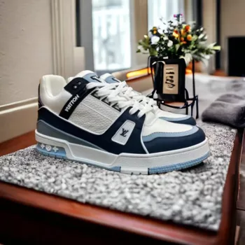 Louis Vuitton LV Street Style Trainer Sneakers Blue White 3799 2
