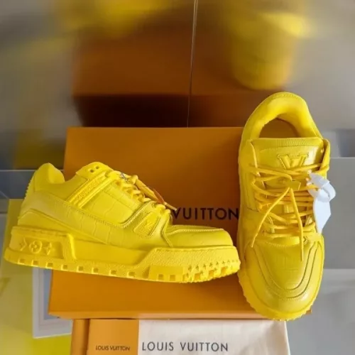 Louis Vuitton Trainer Premium 1 1 Leather Top Quality Yellow 9000 1