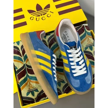 Adidas X Gucci Gazelle Light Blue Yellow 2199 1