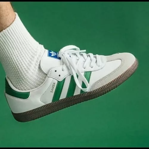 Adidass Samba White Green Shoes 3399 2
