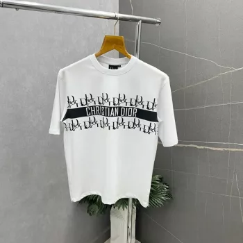 Christian Dior Drop Shoulder Round Neck T-shirt