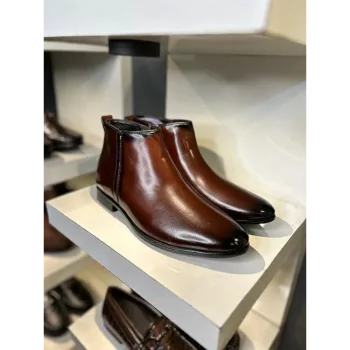 Gucci Brown Leather Chelsea Shoes