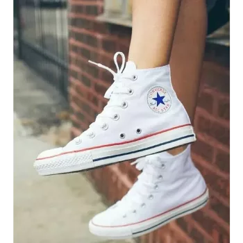 All Star White White High Ankle Shoes