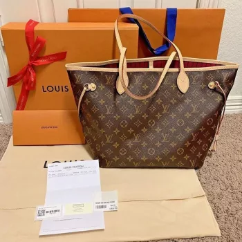 Louis Vuitton Neverfull Tote Bag with LV Box
