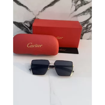 Cartier Sunglasses, Gold Black