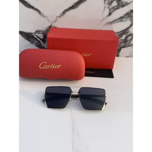 Cartier Sunglasses, Gold Black