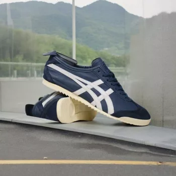 40 Onitsuka Tiger Mexico 66 Deluxe Nippon First Leather Navy Blue 4199 2