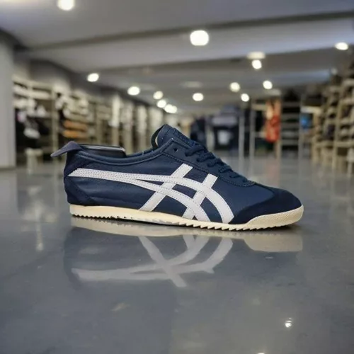 40 Onitsuka Tiger Mexico 66 Deluxe Nippon First Leather Navy Blue 4199 5