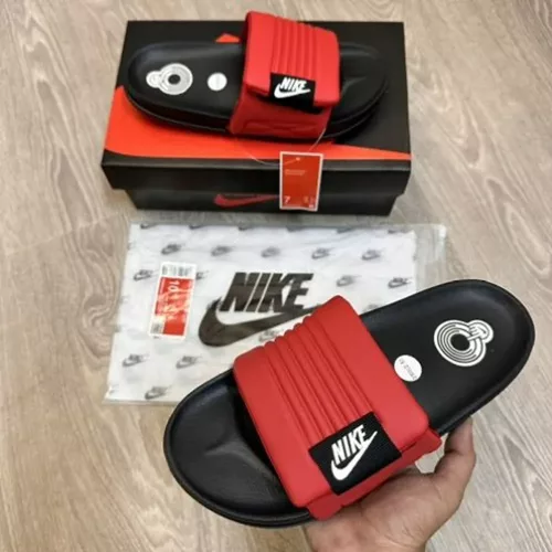 8 Nike Offcourt Adjust Red Black Premium Quality Slides 2000
