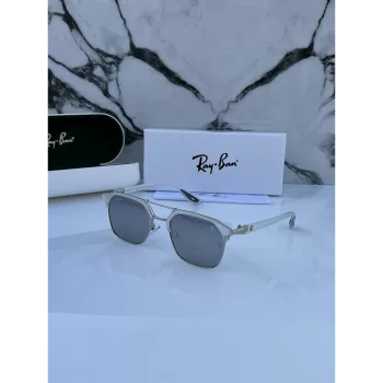 Rayban Sunglasses, White Silver